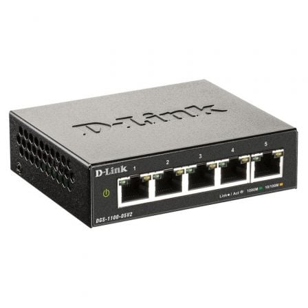Switch D-LINK 5-Port Gigabit Smart / Preto / DGS-1100-05V2/E_1