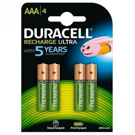 Pack de 4 Pilas AAA Duracell HR03-A/ 1.2V/ Recargables_0