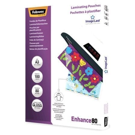 Fundas para Plastificar Fellowes 5306207/ A3/ 80 Micras/ 100 unidades_0