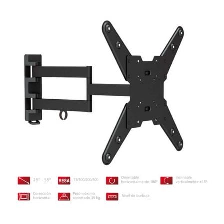 Soporte de Pared Orientable/ Inclinable Fonestar STV-683N para TV de 23-55"/ hasta 35kg_0