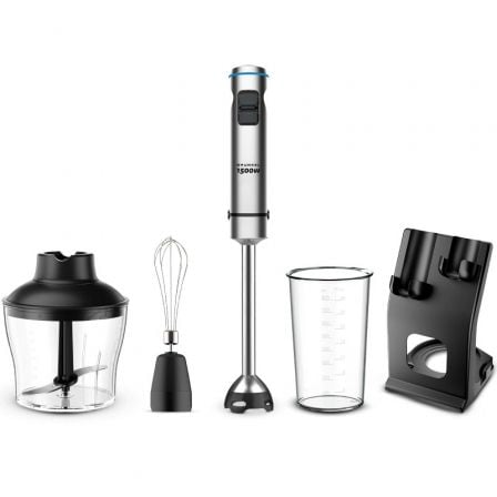Batidora de mano Grunkel BM-1500SET/ 1500W/ Capacidad 0.8L/ Incluye Vaso, Picadora, Varilla y Soporte_0