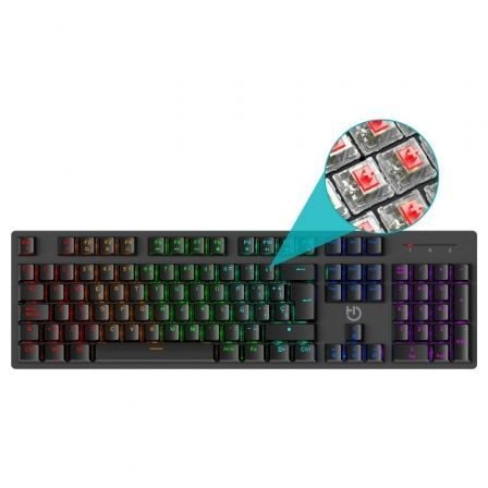 Teclado Gaming Mecânico HIDITEC GK400 ARGB / Switch Vermelho