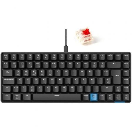 Teclado Gaming Mecânico Hiditec / Preto / Hot-Swap Gateron Red / GM1K