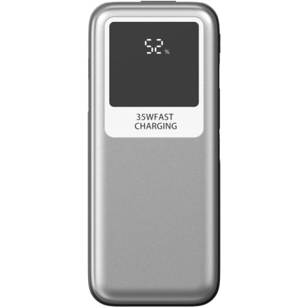 Powerbank 10000mAh Leotec LEPOW35W10S/ 35W/ Plata y Gris/ Incluye Cable USB Tipo-C y Lightning_0
