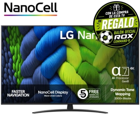 Televisor LG NanoCell AI NANO82 50NANO82A6B 50"/ Ultra HD 4K/ Smart TV/ WiFi_0
