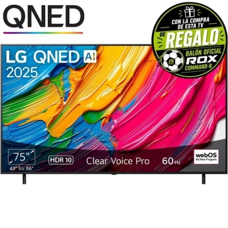 Televisor LG QNED AI QNED80 75QNED80A6A 75"/ Ultra HD 4K/ Smart TV/ WiFi_0