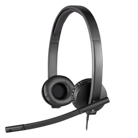Auriculares Logitech H570E / Microfone / USB / Preto / 1153236