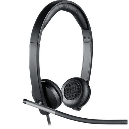 Auriculares Logitech H650e / Com Microfone / USB / Preto / 981-000519