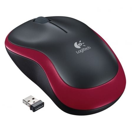 Ratón Inalámbrico Logitech / Até 1000 DPI / Vermelho / LOG-MOU_M185_ROJO