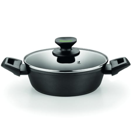 Cacerola Baja Monix Green M480528/ Ø28cm/ Aluminio forjado/ Apta para Inducción_0