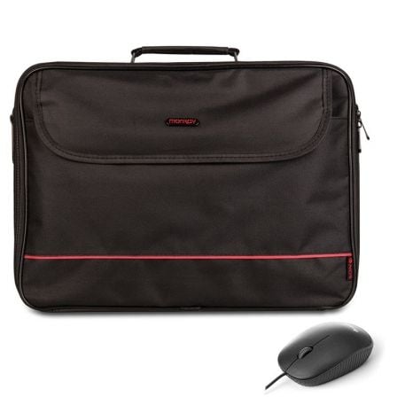 Maletín + Ratón Monray Bureau Kit para Portátiles hasta 16"/ Negro_0