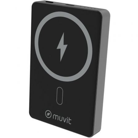 Powerbank 10000mAh Muvit For Change MCCHP0010/ 20W/ Wireless/ Negra/ Incluye Cable USB Tipo-C_0