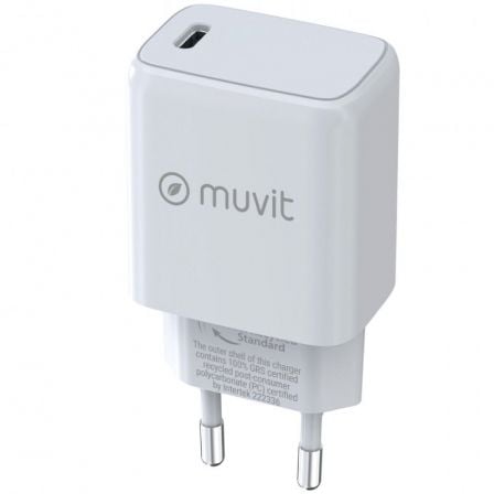 Cargador de Pared Muvit For Change MCACC0012/ 1xUSB Tipo-C/ 20W_0