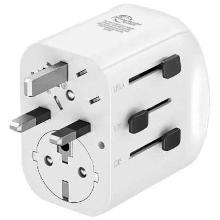 Cargador de Pared Universal Muvit For Change MCADP0006/ Toma de Corriente Universal/ 1xUSB Tipo-C/ 2xUSB/ 15W_0