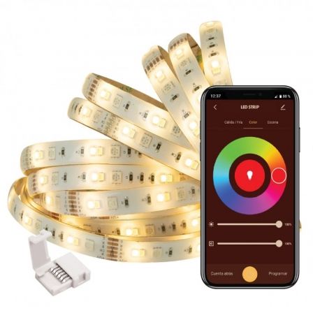 Tira LED Muvit IO / RGB+CCT / 5m / 24W / Regulável / WiFi / MIOLST002