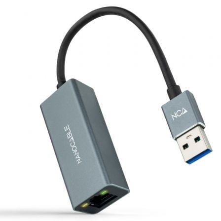 Adaptador USB 3.0 NANO CABLE / RJ45 / 1000Mbps / Preto / 10.03.0405