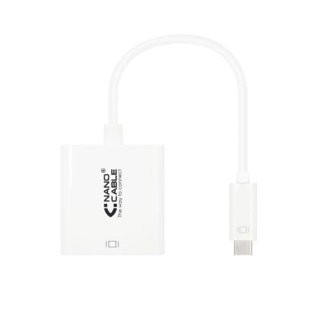 Conversor NANO CABLE / USB Tipo-C Macho - HDMI Hembra / 15cm / Branco / 10.16.4102