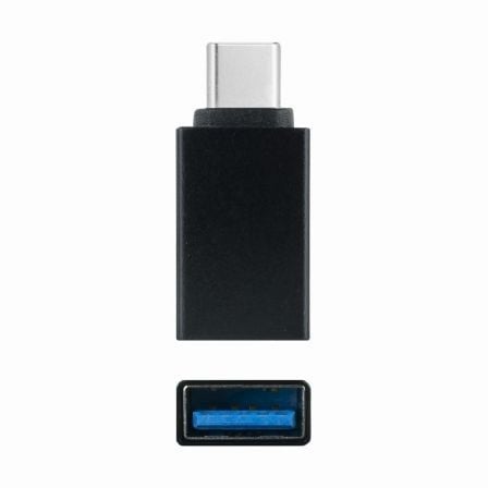 Adaptador USB 3.1 Nanocable / USB Hembra - USB Tipo-C Macho / Preto / 10.02.0010