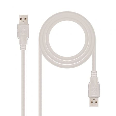 Cabo USB 2.0 Nanocable / Beigem / 3m / 10.01.0304