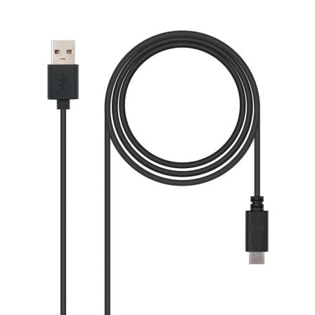 Cabo USB 2.0 NANO CABLE / USB Tipo-C Macho - USB Macho / 1m / Preto / 10.01.2101