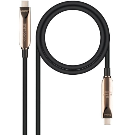 Cable USB 3.2 Tipo-C AOC Nanocable 10.01.4610/ USB Tipo-C Macho - USB Tipo-C Macho/ Hasta 60W/ 10Gbps/ 10m/ Negro_0