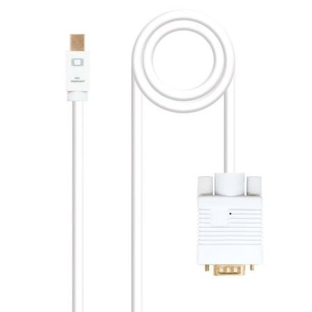 Cable Conversor Nanocable 10.15.4102/ Mini DP Macho - VGA Macho/ 2m/ Blanco_0
