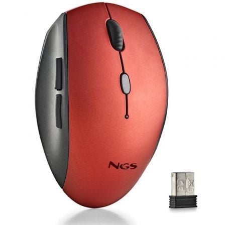 Ratón Inalâmbrico NGS / Vermelho / Até 1600 DPI / NGS-MOU_BEE_RED