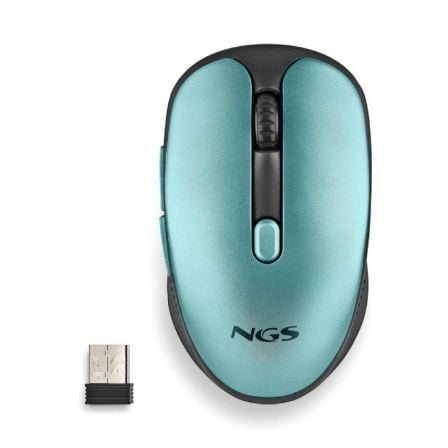 Ratón Inalámbrico NGS / Verde Água / Batería Recargable / Até 1600 DPI / NGS-MOU_EVO_RUST_ICE