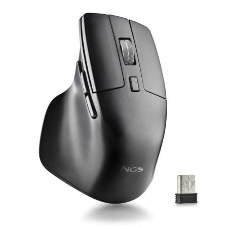 Ratão Inalâmbrico NGS / Batería Recarregável / Até 1600 DPI / Preto / HIT-RB