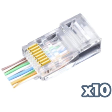 Conector RJ45 Phasak PHK 2240 Cat.6 UTP/ 10 uds_0