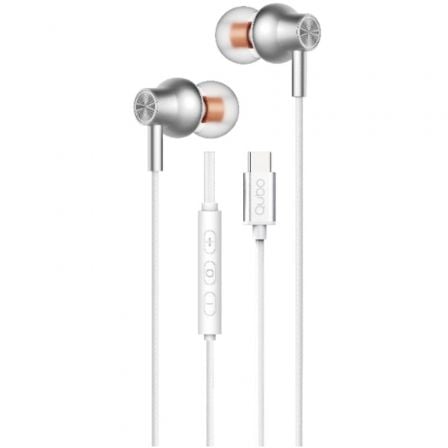 Auriculares Intrauditivos Qubo AU-300C/ con Micrófono/ USB Tipo-C/ Blancos_0