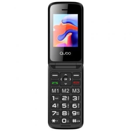 Teléfono Móvil Qubo X-247 4G para Personas Mayores/ Negro y Azul_0