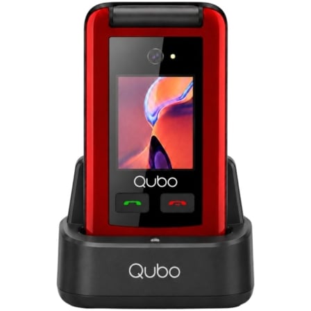 Teléfono Móvil Qubo X-247RDC 4G para Personas Mayores/ Rojo_0