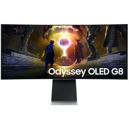 Monitor Gaming Ultrapanorámico Curvo Samsung G8 Odyssey OLED S34DG850SU 34"/ WQHD/ 0.03ms/ 175Hz/ Multimedia/ Regulable en Altura/ Plata_0