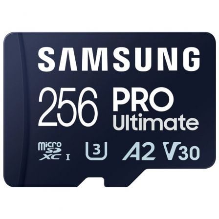 Tarjeta de Memória Samsung Pro Ultimate 256GB microSD XC / Classe 10 / 200MBs / Adaptador