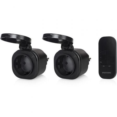 Set de Mini Enchufes para Exterior Smartwares SH4-99653/ Negros_0