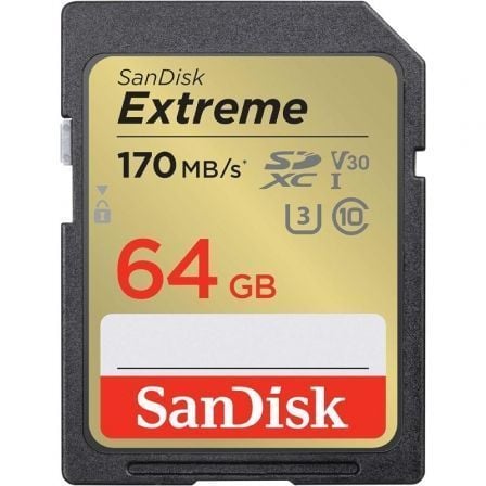 Tarjeta de Memoria SanDisk Extreme 64GB SD XC UHS-I Clase 10/ 170MBs_0