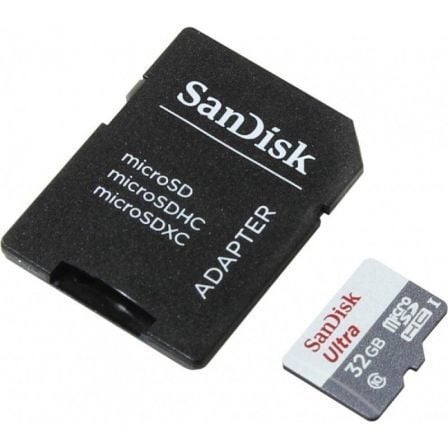 Tarjeta de Memoria SanDisk Ultra 32GB microSD HC con Adaptador/ Clase 10/ 100MB/s_0
