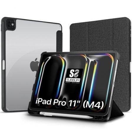 Funda Subblim Clear Shock Case para iPad Pro 11" 2024 M4/ Negra_0