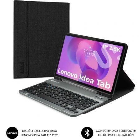 Funda con Teclado Subblim Keytab Pro BT Lenovo Idea Tab 11" 2025/ Negra_0