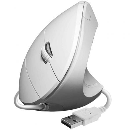 Ratón Ergonómico SUBBLIM / Vertical Ergo Wired / 1600 DPI / Branco / SUB-MOU_G_VERT_ERGO_WIRED_WH