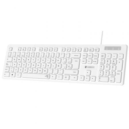 Teclado SUBBLIM Business Slim Silencioso / Branco / SUB-TEC_BUS_SLIM_WH