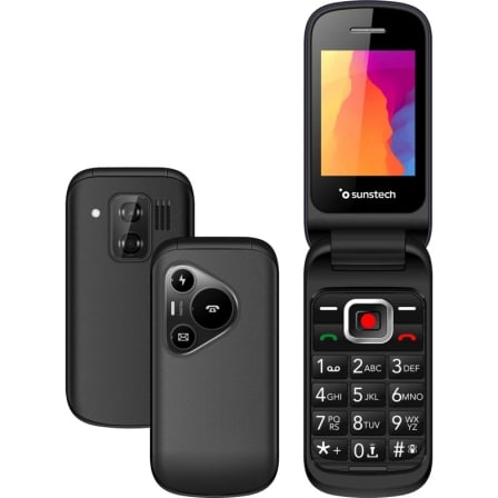 Teléfono Móvil Sunstech CELT24 para Personas Mayores/ Negro_0