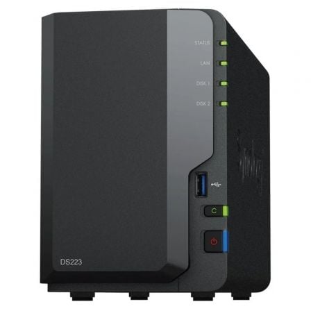 NAS Synology Diskstation DS223/ 2 Bahías 3.5"- 2.5"/ 2GB DDR4/ Formato Torre_0