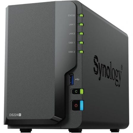 NAS Synology Diskstation DS224+/ 2 Bahías 3.5"- 2.5"/ 2GB DDR4/ Formato Torre_0