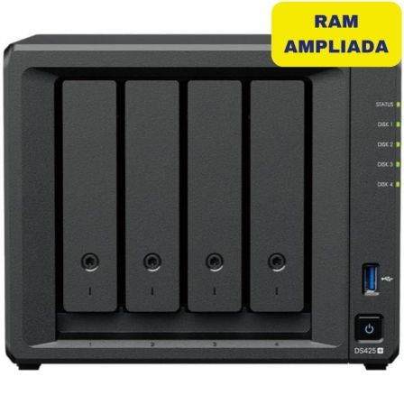 NAS Synology Diskstation DS425+/ 4 Bahías 3.5"- 2.5"/ 6GB DDR4/ Formato Torre_0