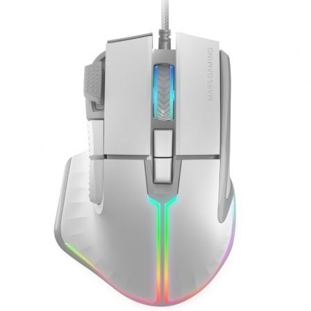 Ratão Gaming Mars Gaming / Até 12800DPI / Branco / TAC-MOU_MM-XT_WH