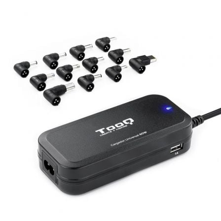 Cargador de Portátil TooQ TQLC-90BS02AT/ 90W/ Automático/ 12 Conectores/ Voltaje 12-20V/ 1 USB_1