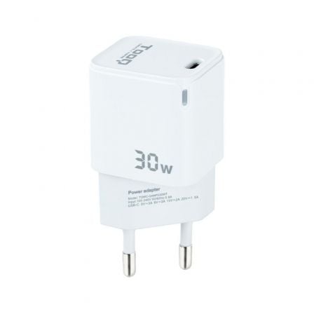 Cargador Gan de Pared TooQ TQWC-GANPD30WT/ 1xUSB Tipo-C/ 30W_0