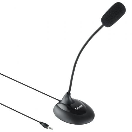 Micrófono Sobremesa TooQ / Preto / TQMM-213